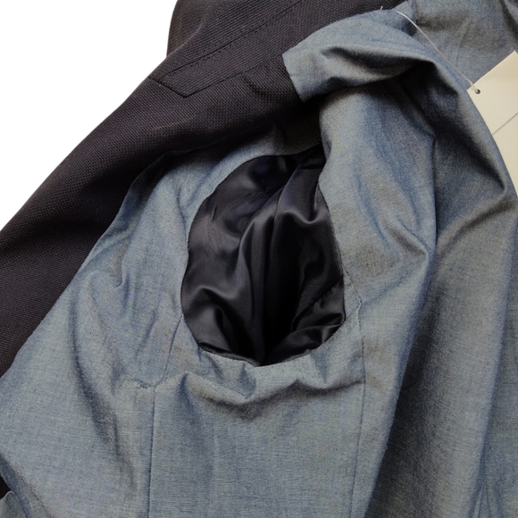 GAP Women's Icon Blazer PQ Navy Uniform Size 0 One Button Textured Classic - Picture 7 of 11